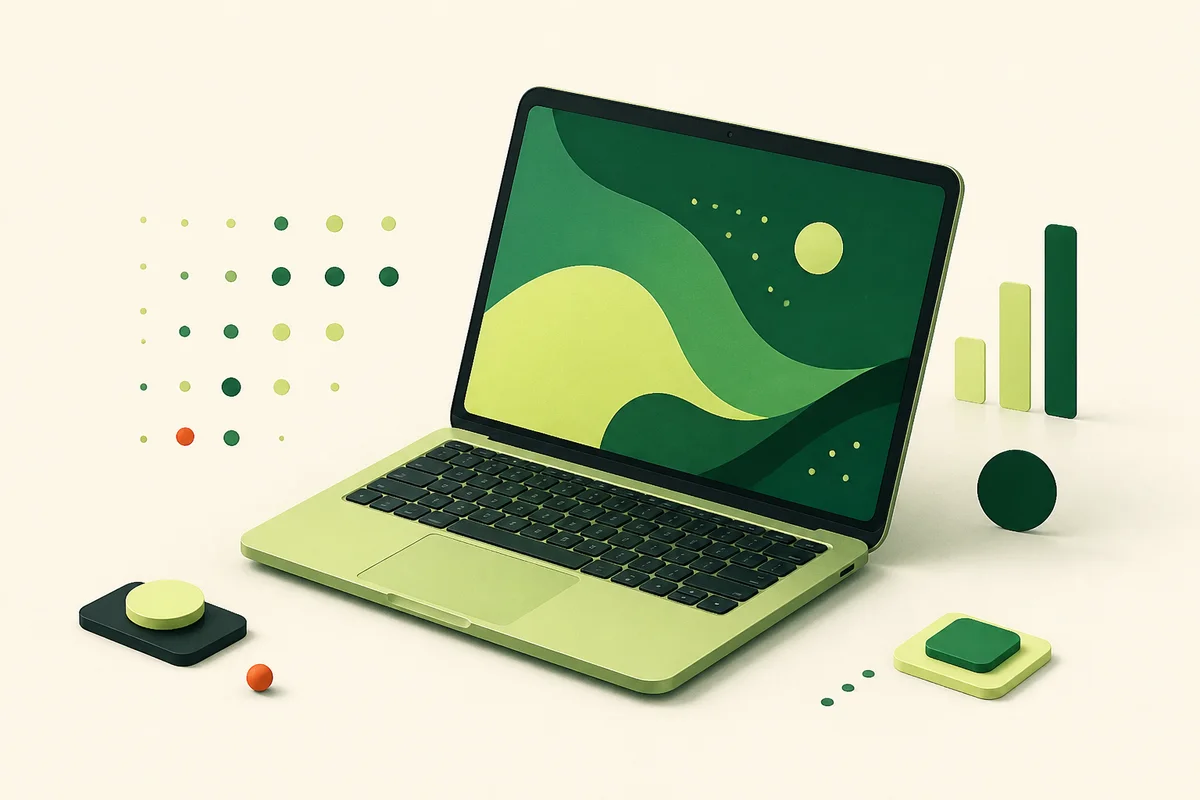 Original MacSpotter illustration representing the MacBook Neo with A18 Pro product family
